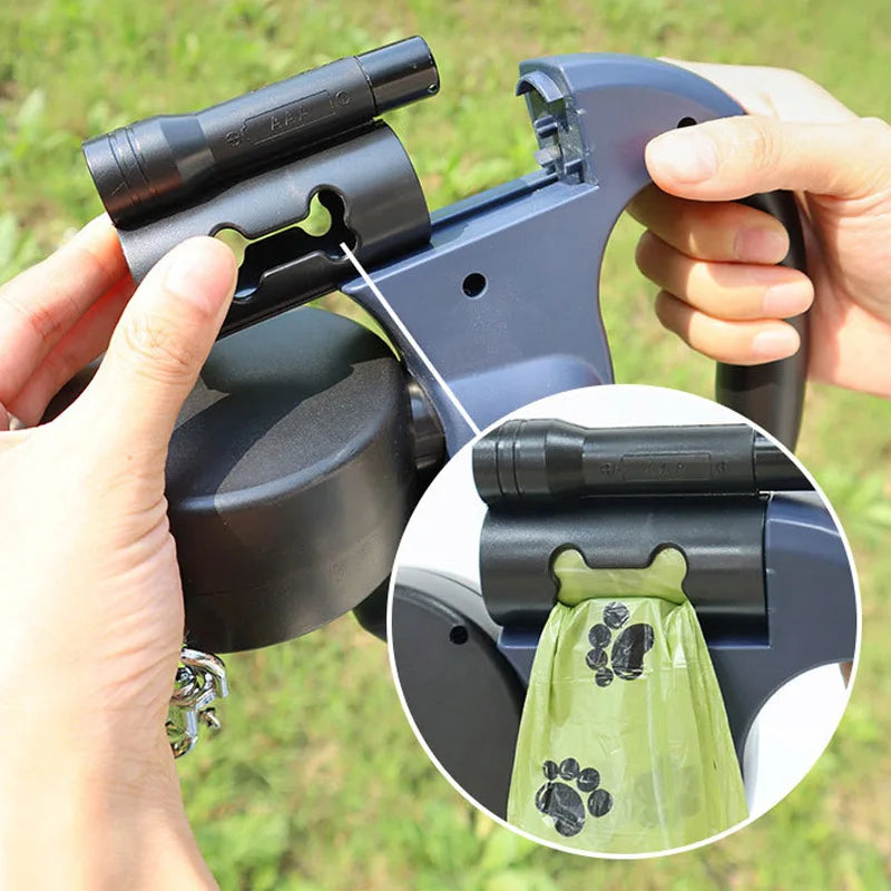 Double Head Automatic Retractable Dog Leash