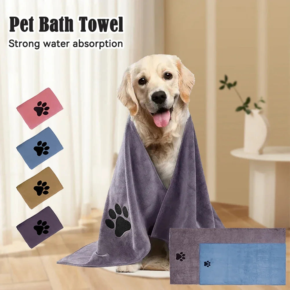 Microfiber Pet Bath Towel Super Soft Absorbent