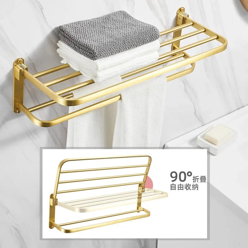 Elegant Brushed Brass Bathroom Accessories