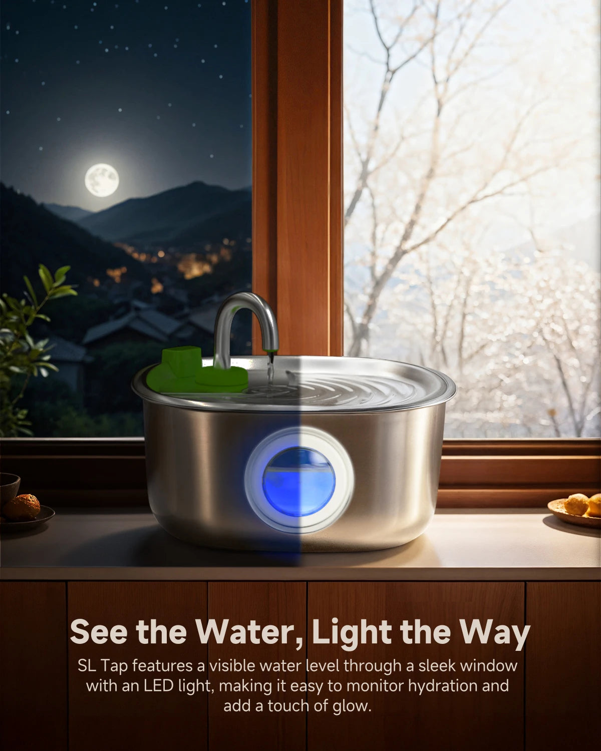 7L Dog Water Fountain, 304 Stainless Steel