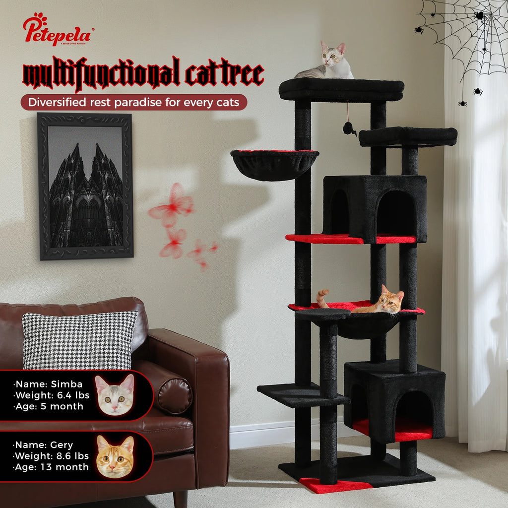 Deluxe Tall Cat Tree for Indoor Cats
