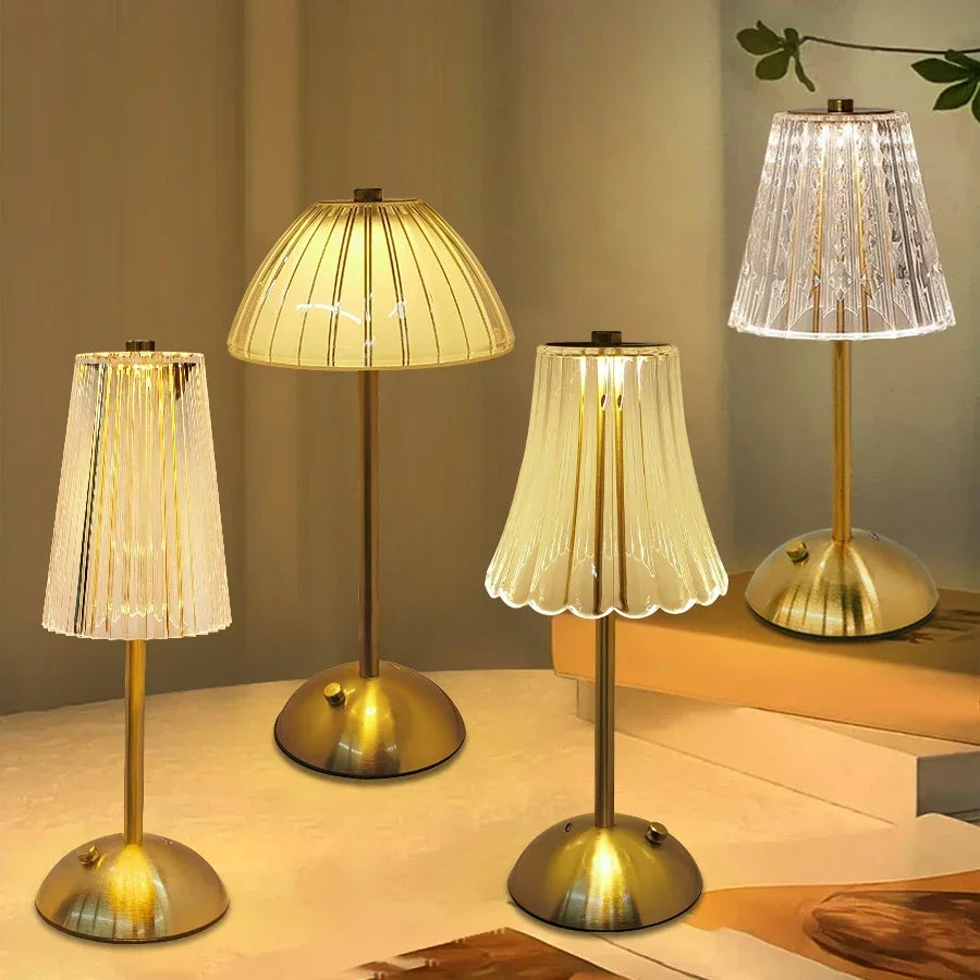 LED Table Lamp, Touch Sensor, Wireless; 4 Styles