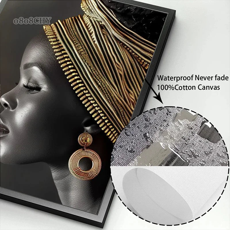 African Black Woman Wall Art Canvas Prints