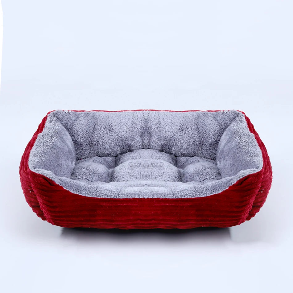 Pet Square Plush Calming Dog Bed