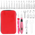 17pcs Crochet Hook Set, LED Counter, Case