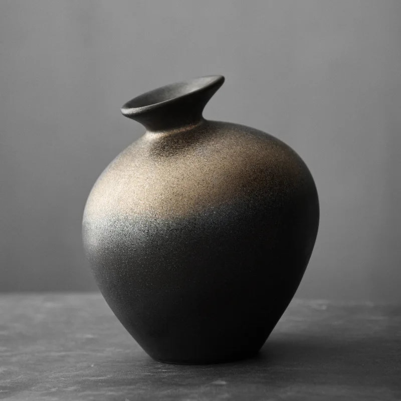 Japanese Style Abstract Pottery Vase