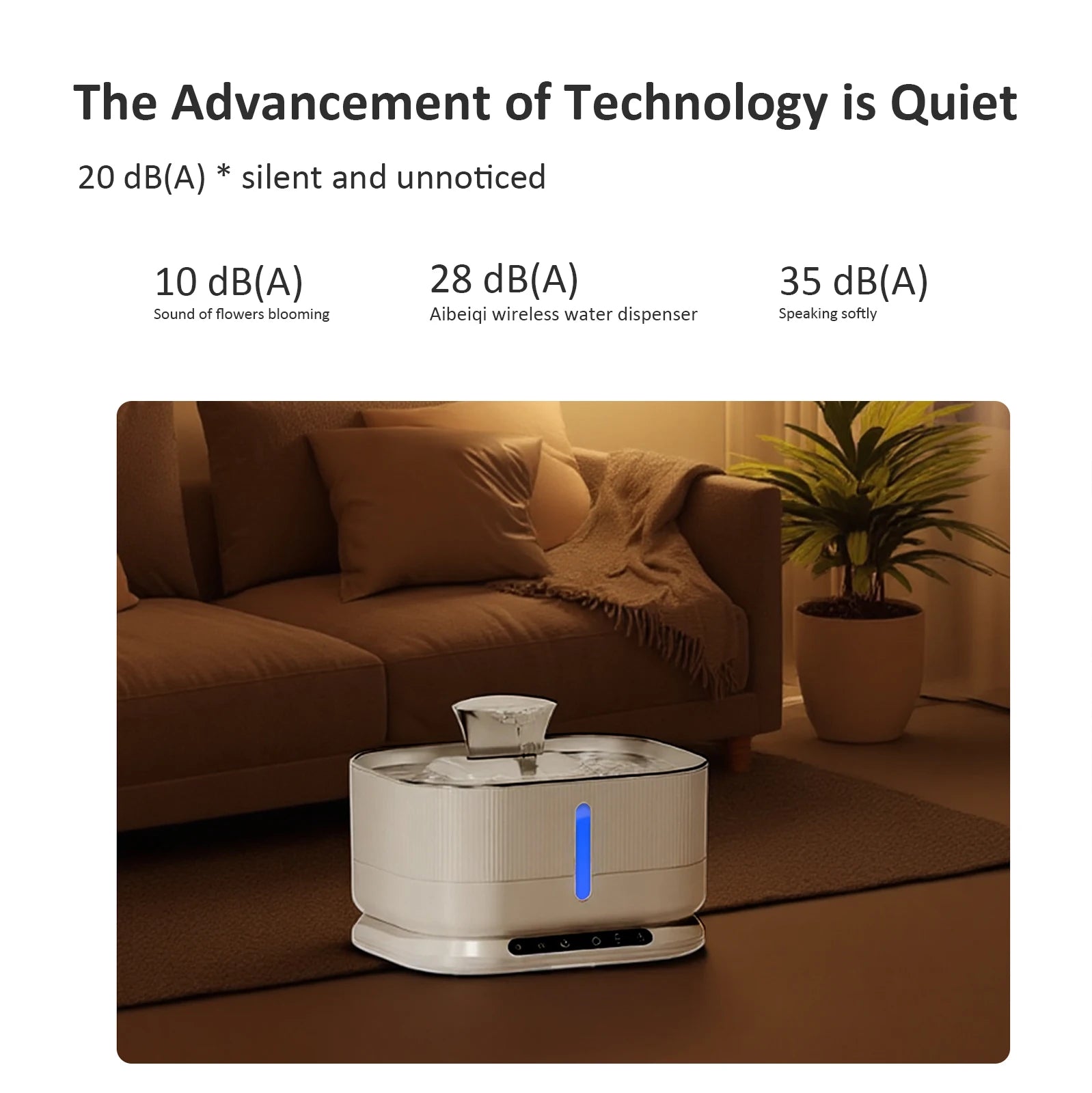 Cat LED Wireless Water Fountain, Smart Sensor
