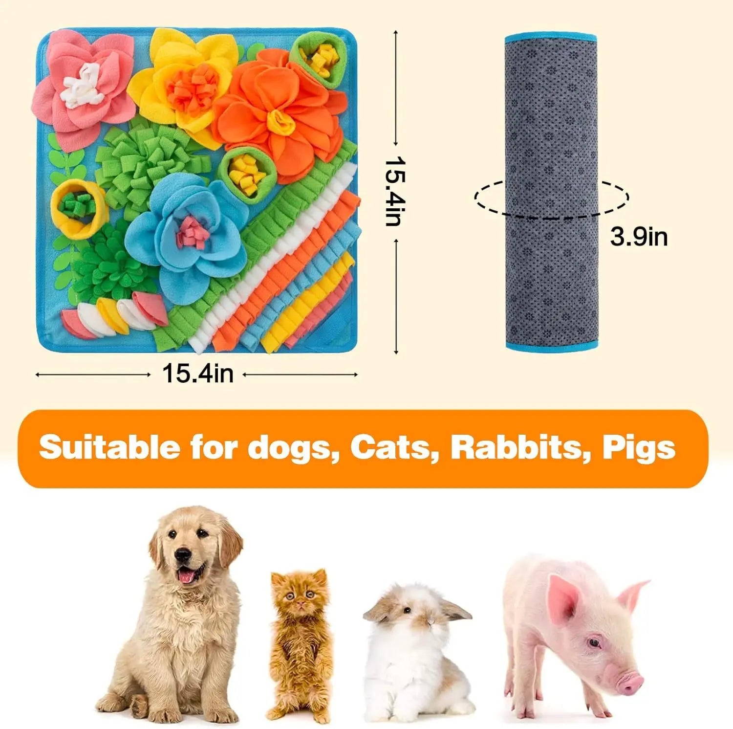 New Dog Sniffing Mat; Hidden Food Blanket