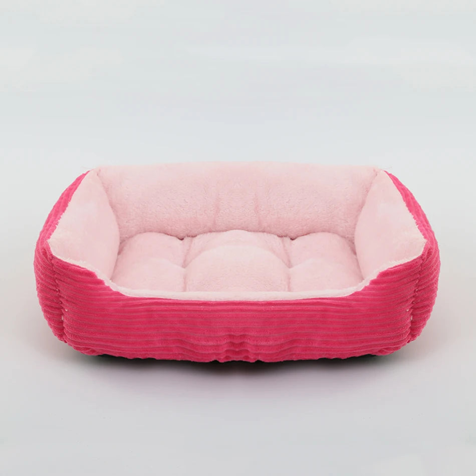 Pet Square Plush Calming Dog Bed