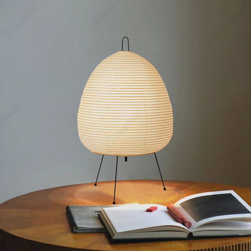 Japanese Tripod Rice Paper LED Table Lamp
