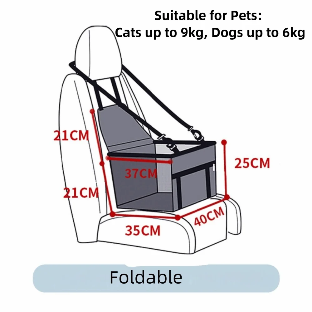 Premium Foldable Dog Booster Car Seat