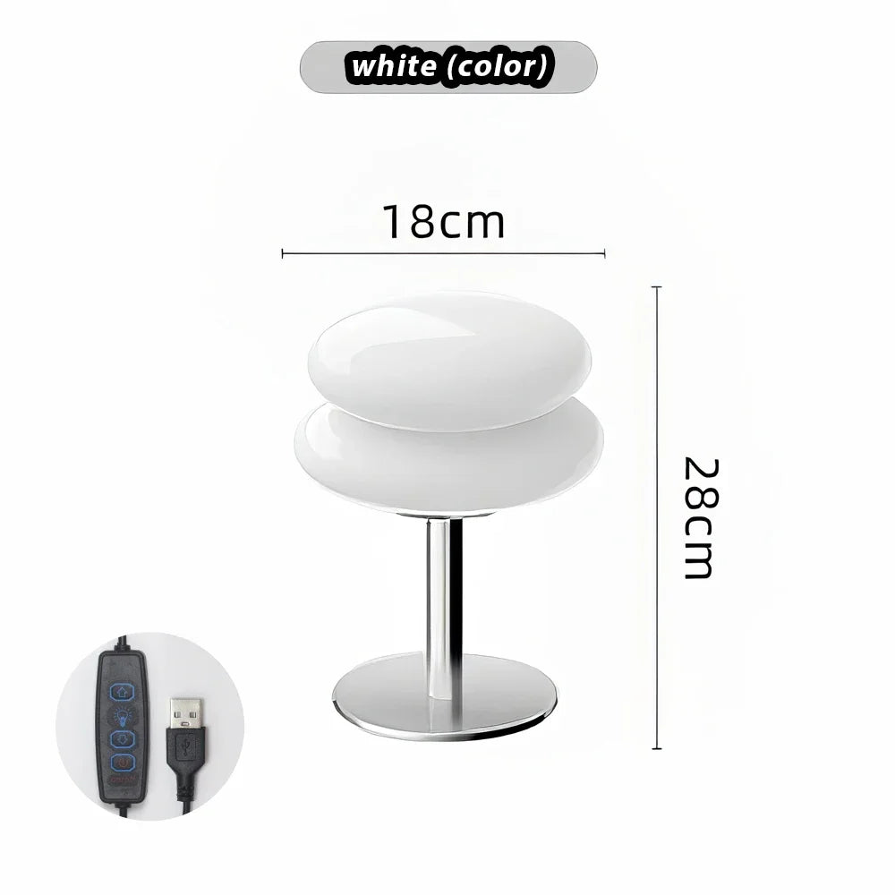 Glass Table Lamp with Atmosphere Trichromatic Dimming