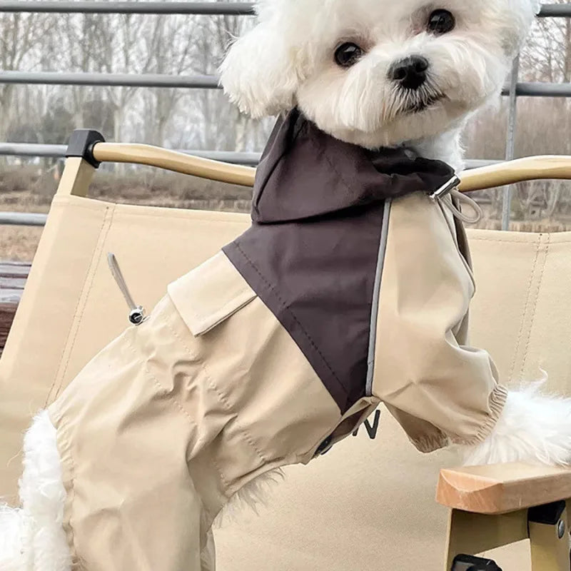 Dog 4-Legged Waterproof, Windproof Raincoat