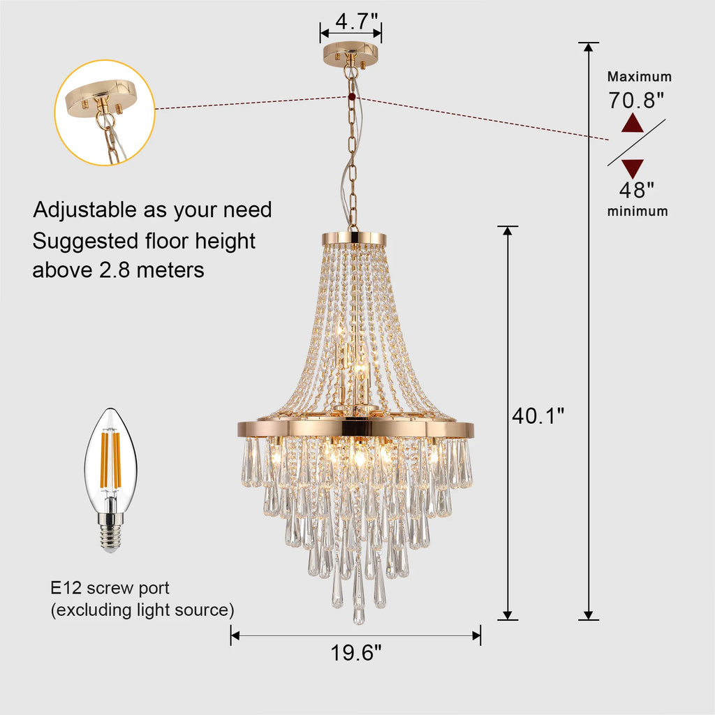Large Luxurious Crystal Chandelier