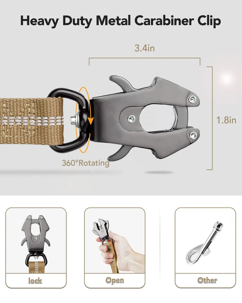 Military-Grade Tactical Dog Collar with Handle
