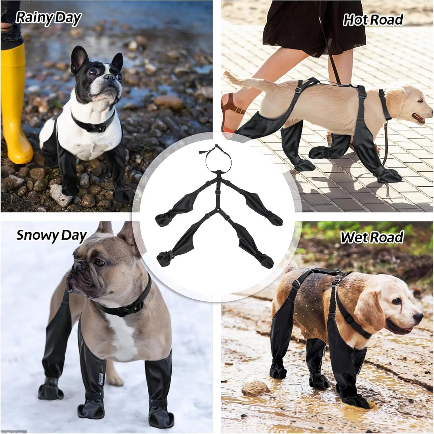 2025 Best Anti-Slip Dog Paw Protector Rain Booties