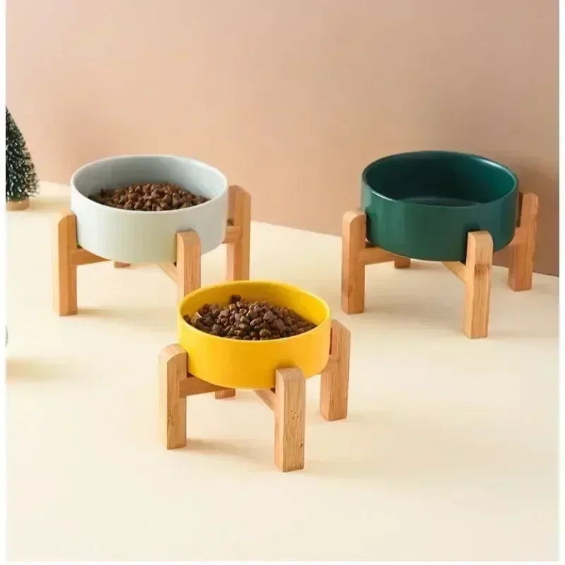 Pet Bowl Ceramic Elevated Food/Water Dish