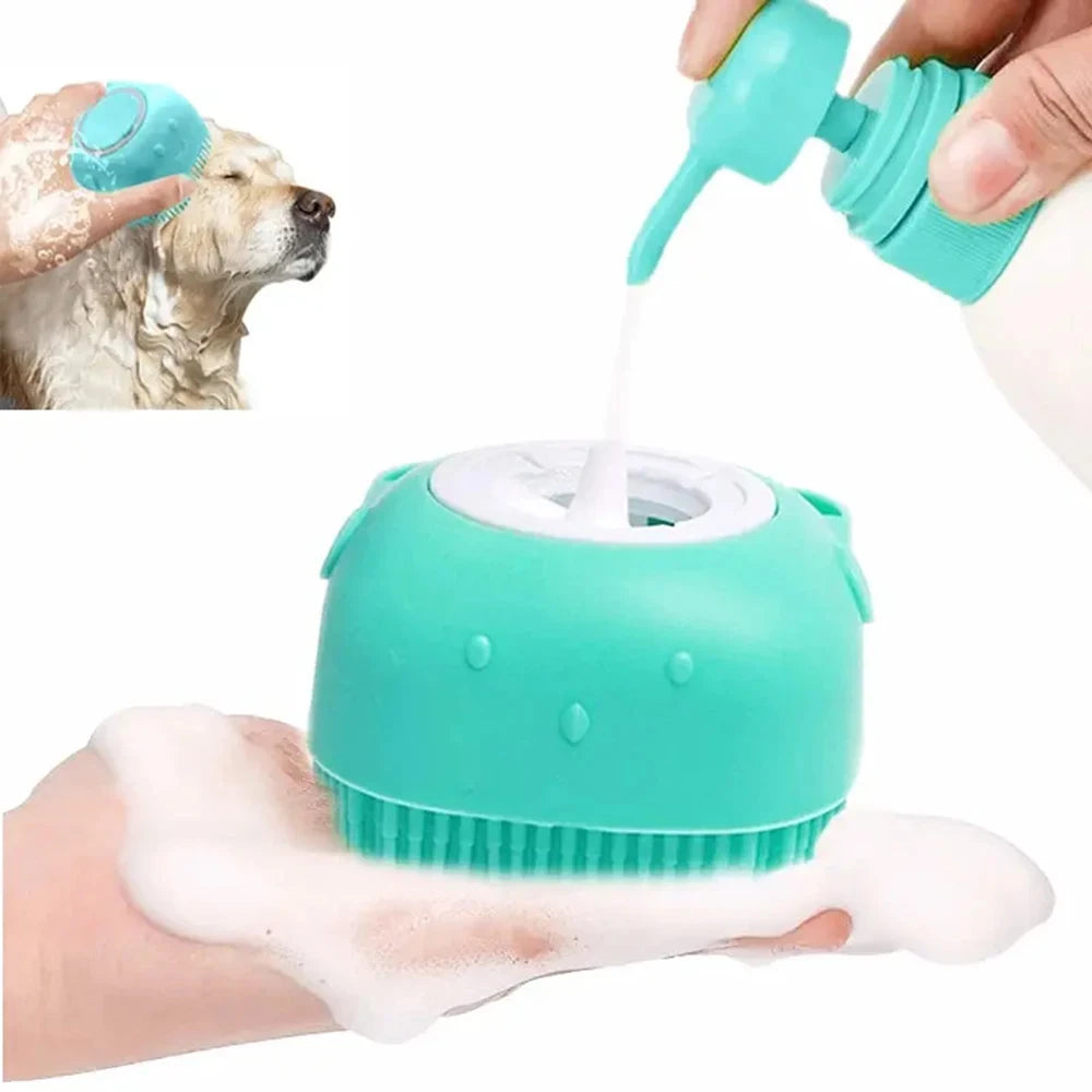 Dog `Bathtime Silicone Soapy Massage Brush
