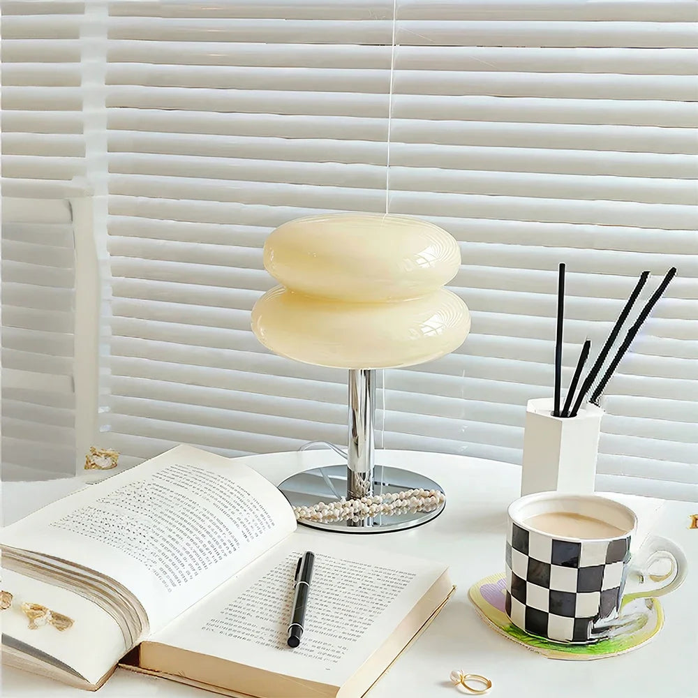 Glass Table Lamp with Atmosphere Trichromatic Dimming