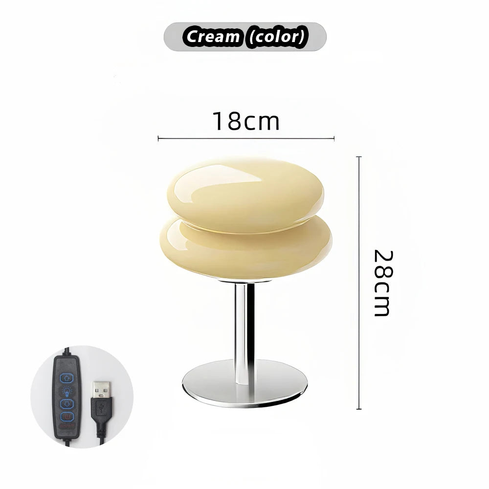 Glass Table Lamp with Atmosphere Trichromatic Dimming