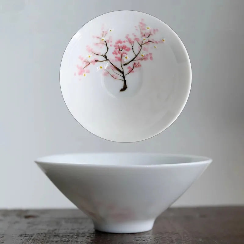 Japanese Style Ceramic Sakura Wine Sets, Handmade