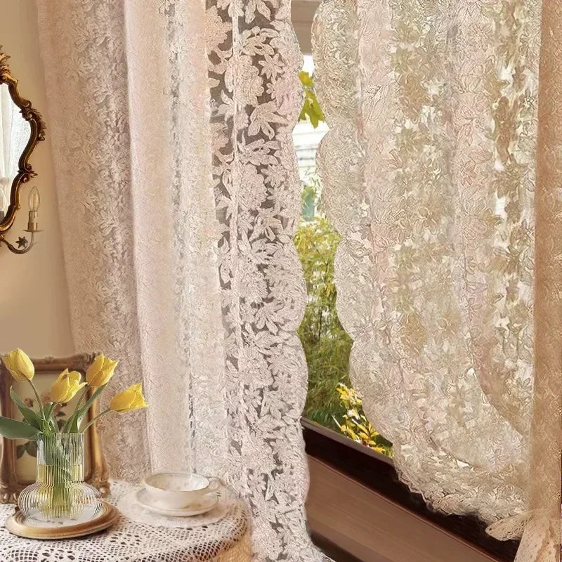 French Style Romantic Lace Tulle Window Coverings