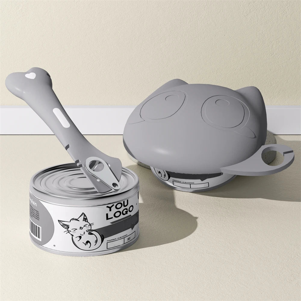Silicone Cat Food Can Lid and Spoon Set