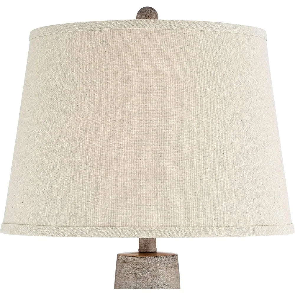 Country Cottage 27" Table Lamps, Fabric Shades, Set of 2