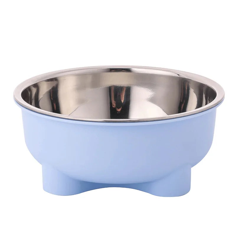 Colored Four-Legged Pet Bowl, Stainless Steel