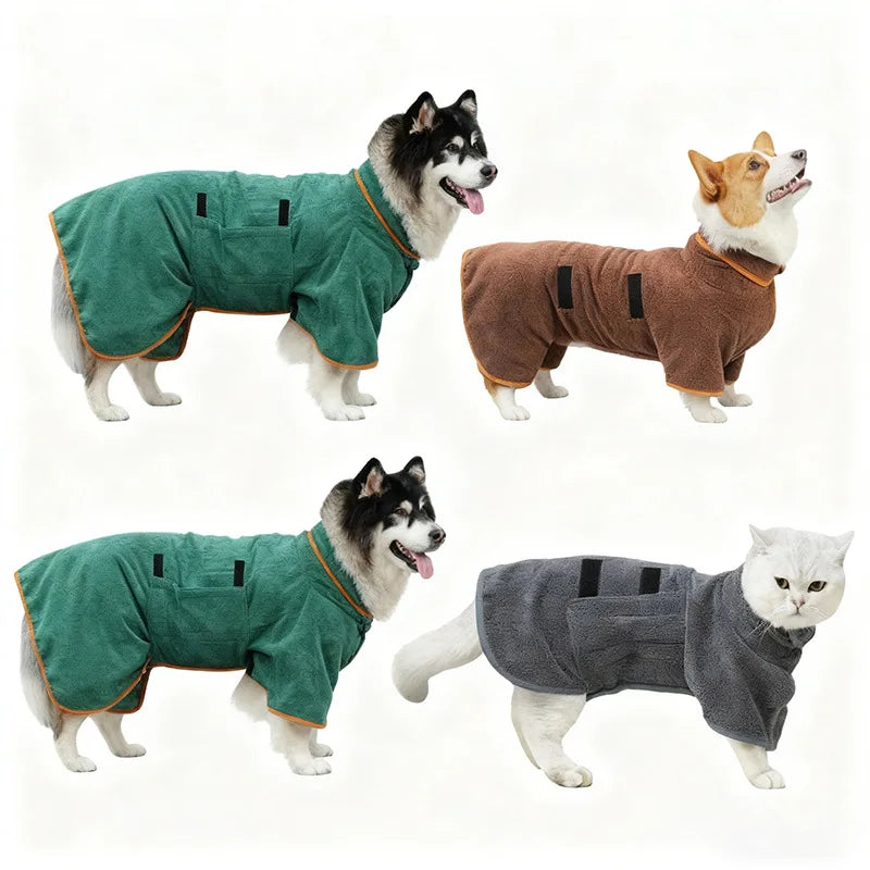 Pet Bathrobe, Full Body Drying Towel