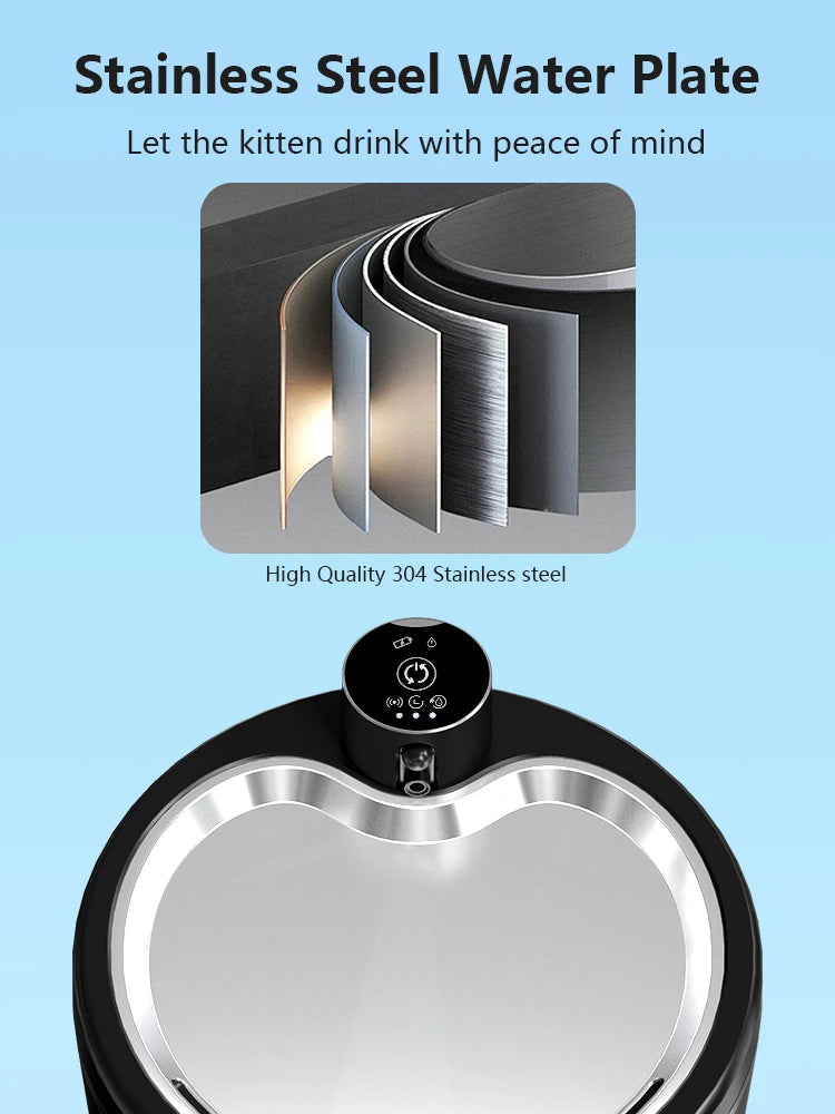3L Stainless Steel Pet Water Fountain