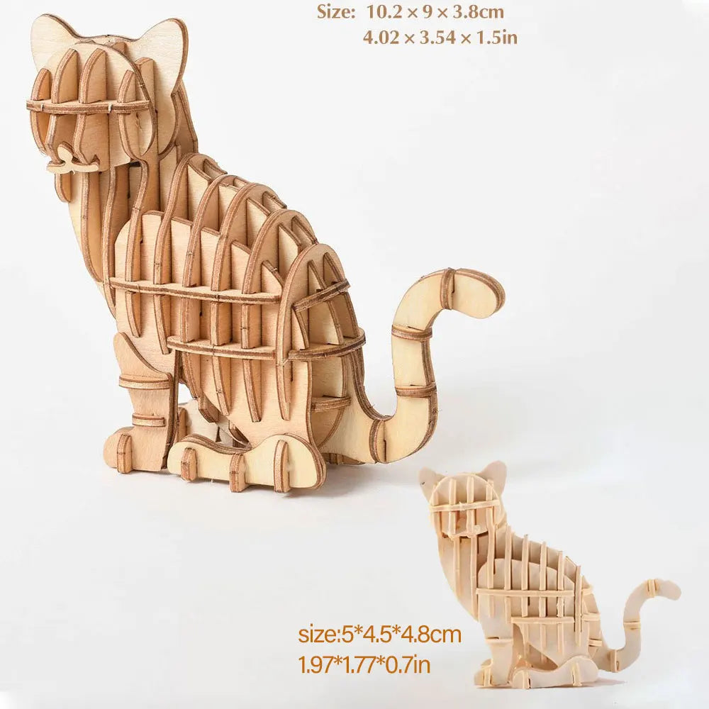 3D Puzzle Model Kit DIY Laser Cut Assembly