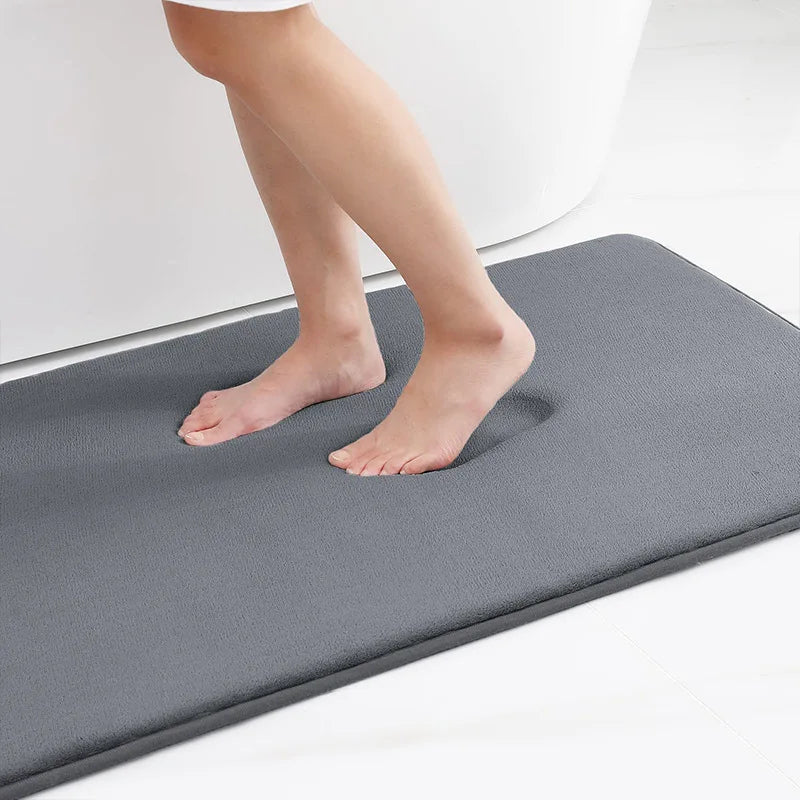 Super Absorbent Bath Mat, Non-Slip Memory Foam
