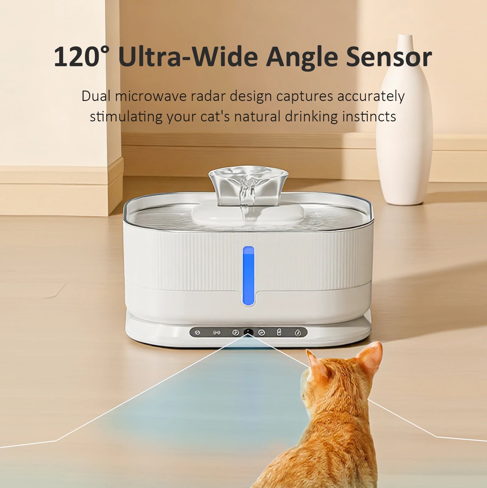 Cat LED Wireless Water Fountain, Smart Sensor