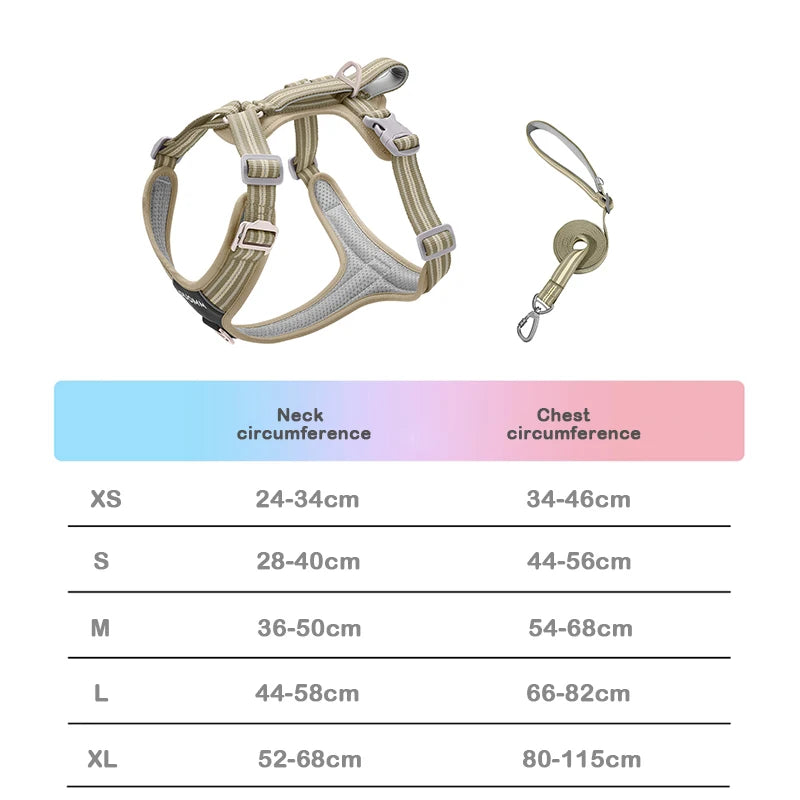 No-Pull, Heavy-Duty Vest Harness & Leash Set