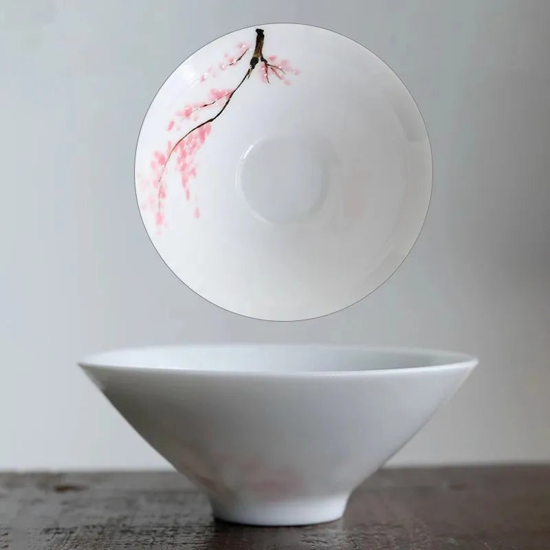 Japanese Style Ceramic Sakura Wine Sets, Handmade