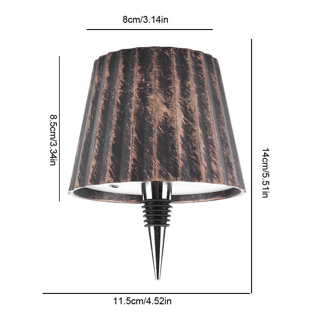 1Pcs Bottle Table Lamp, Wireless , Touch Control, 7 Styles