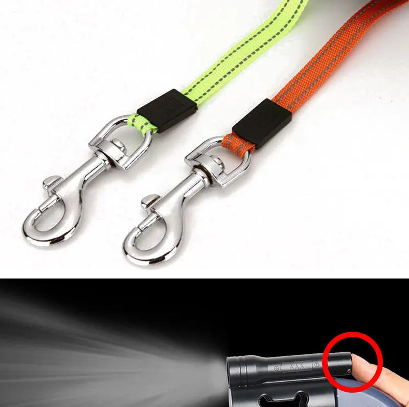 Double Head Automatic Retractable Dog Leash