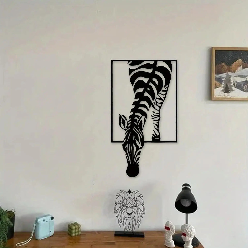 Metal Zebra Wall Art - Farmhouse Home Decor