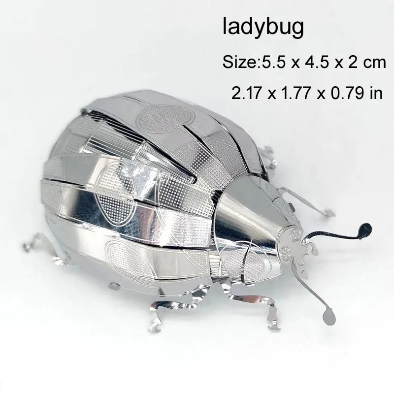 3D Adult Metal Ladybug Puzzle, Handmade