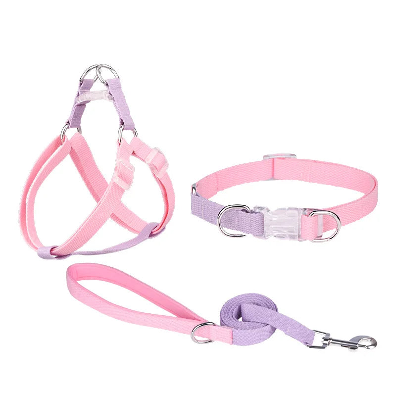 Dog Harness, Leash, Collar Set, No-Pull, Adjustable
