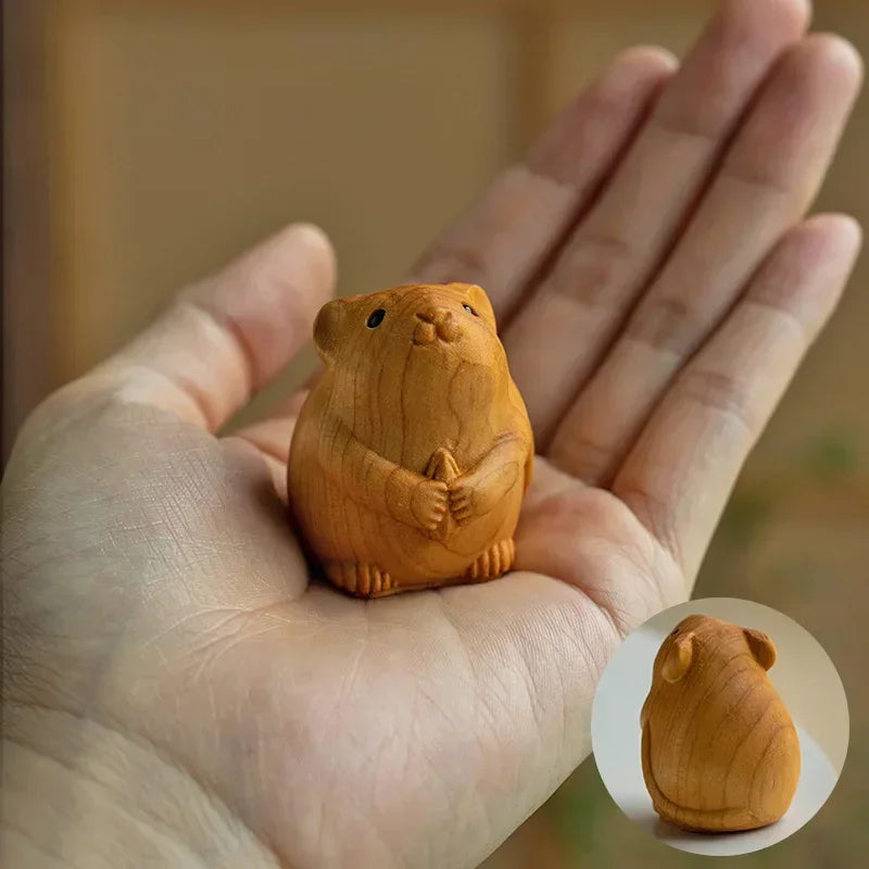 Mini Wood Carving Twelve Zodiac Ornaments