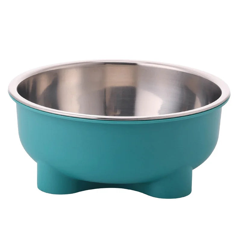 Colored Four-Legged Pet Bowl, Stainless Steel