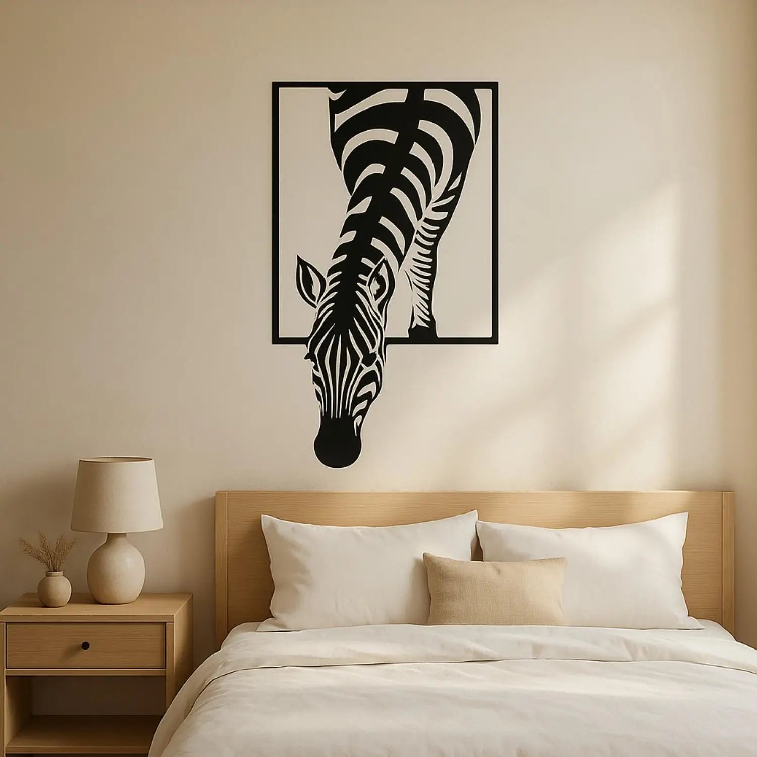 Metal Zebra Wall Art - Farmhouse Home Decor
