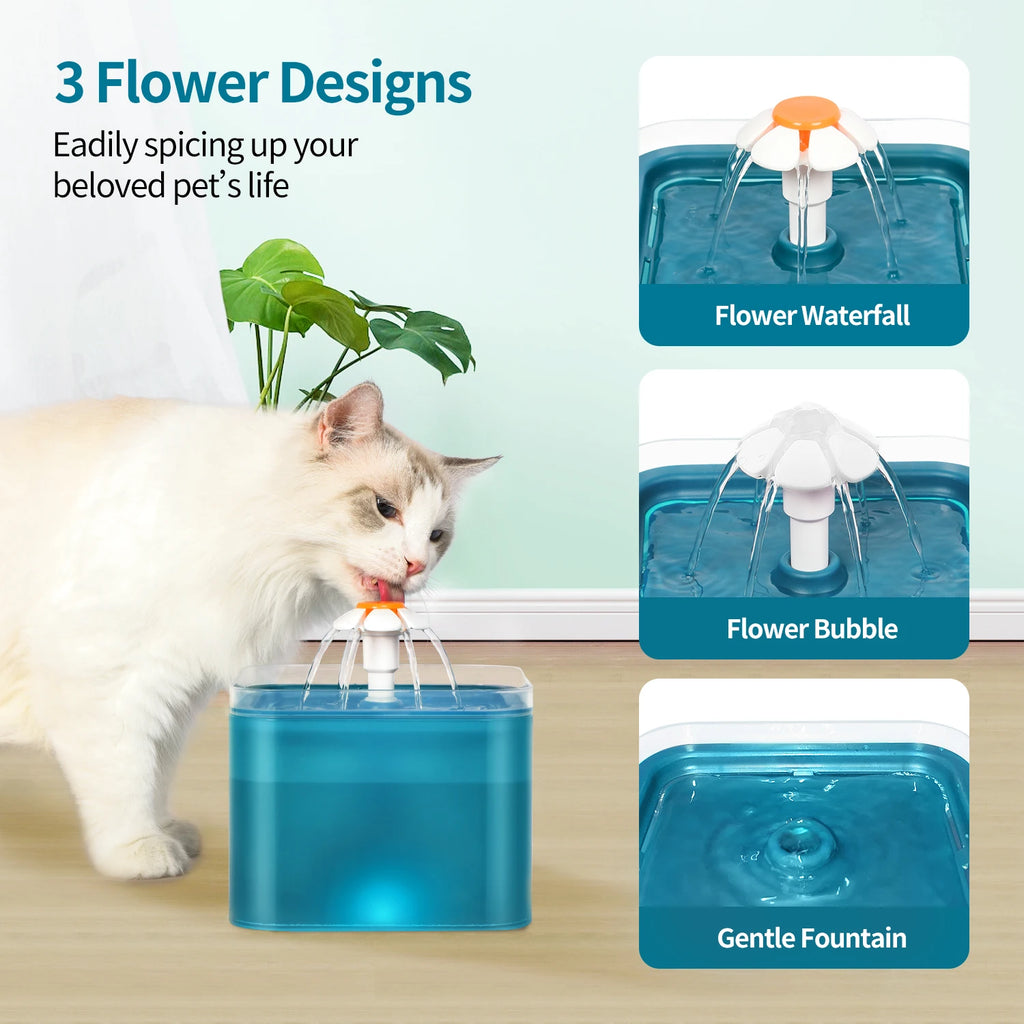 Silent Cat Water Dispenser; LED Lighting,