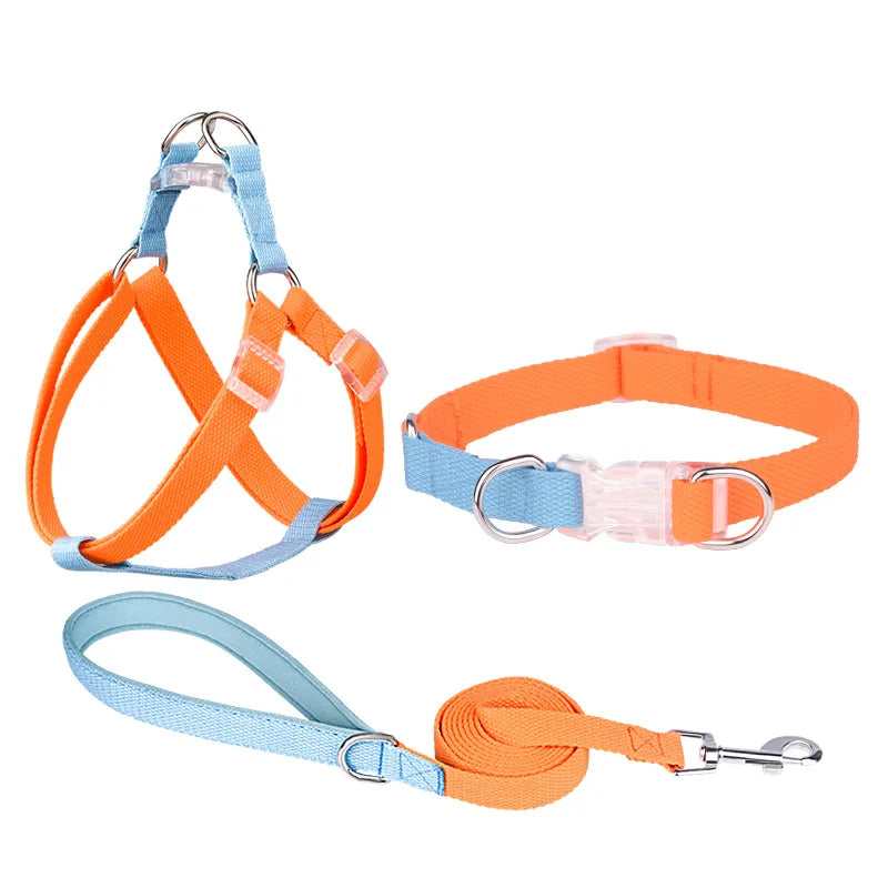 Dog Harness, Leash, Collar Set, No-Pull, Adjustable