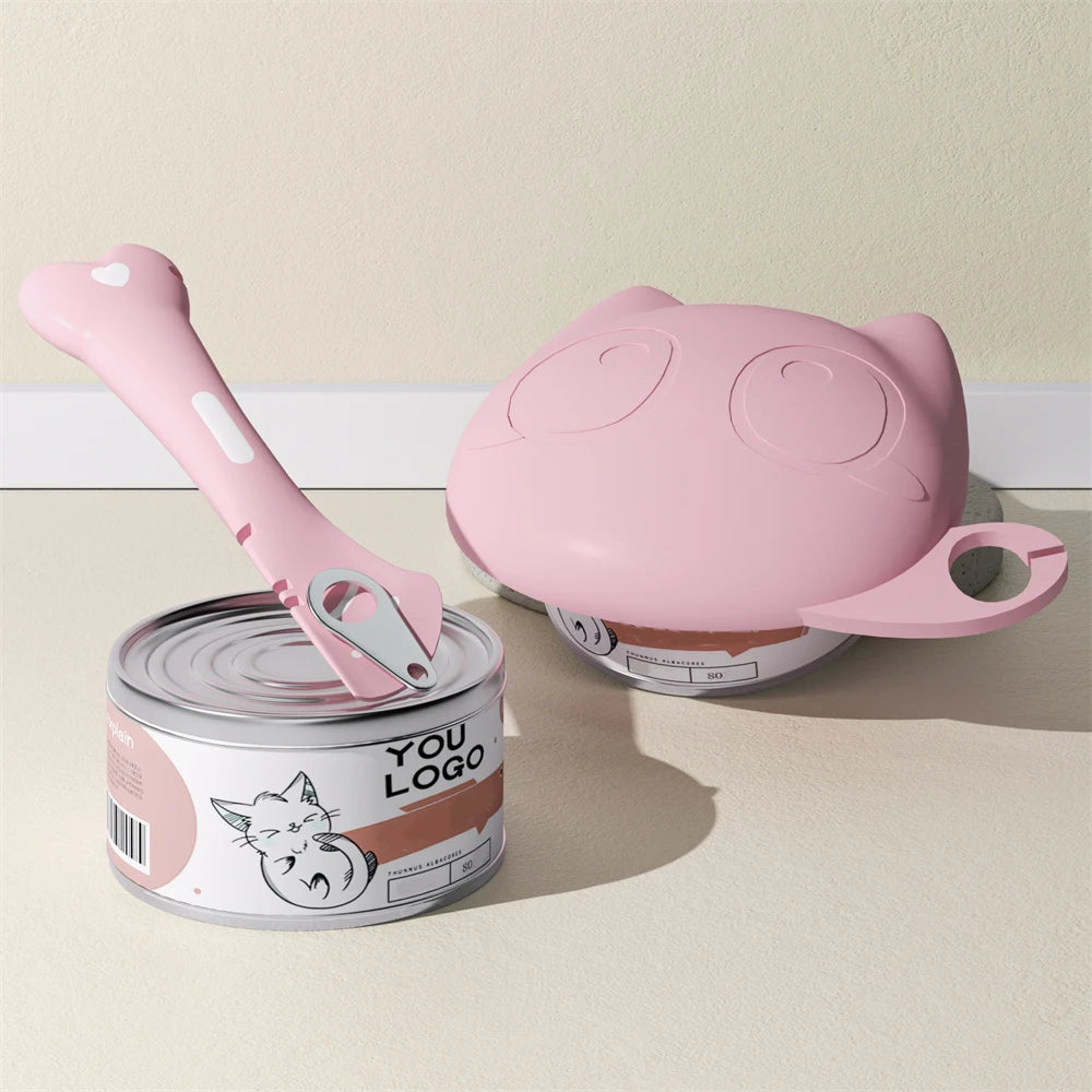 Silicone Cat Food Can Lid and Spoon Set