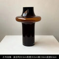 Unique Amber Art Glass Flower Vase
