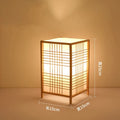 Japanese Style Bamboo, Rice Paper Accent Lamp