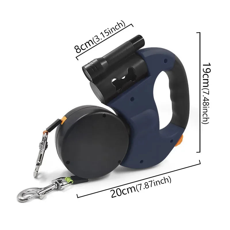 Double Head Automatic Retractable Dog Leash